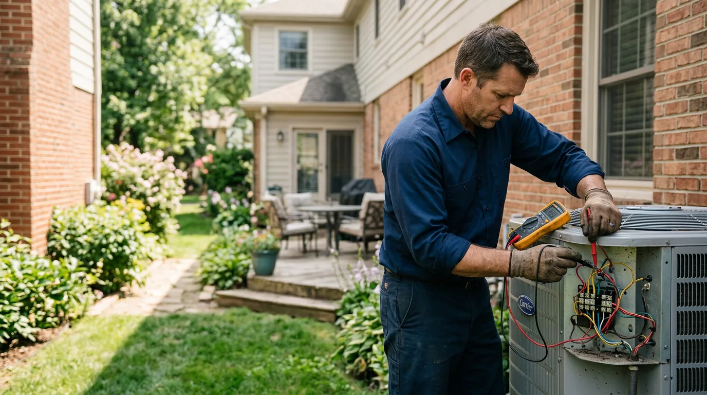 HVAC technician working near Mcalester, OK
